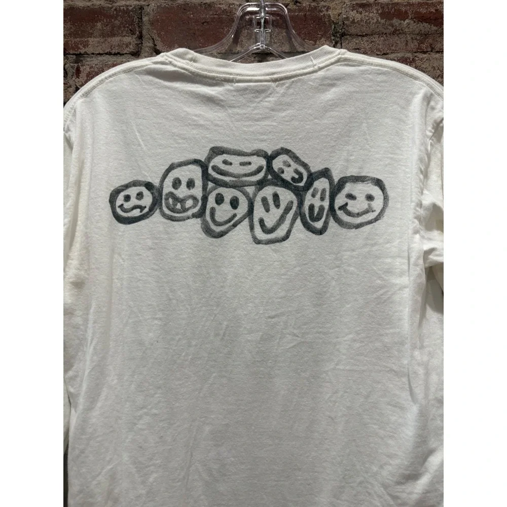 GQ Larry David Graphic Long Sleeve T-Shirt White Small - Picture 5 of 5